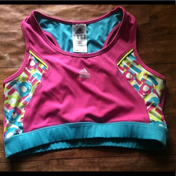 Adidas TechFit Multicolor Sports Bra - Picture 1 of 3